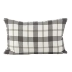 Plaid Down Filled Throw Pillow Gray - Saro Lifestyle 8 Plaid Down Filled Throw Pillow Gray - Saro Lifestyle -Household Improvement Store GUEST 529cefd5 65f5 4ac6 9d63 75430b4acf9e