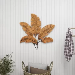 Metal Leaf Clutter Palm Wall Decor With Distressed Textured Brown - Olivia & May 19 Metal Leaf Clutter Palm Wall Decor With Distressed Textured Brown - Olivia & May -Household Improvement Store GUEST 55069a7d 00b3 4a06 ba07 8b1c4490098d