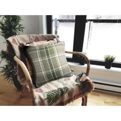 C&F Home 18" X 18" Dawson Green Plaid Spring Woven Throw Pillow -Household Improvement Store GUEST 561daae0 7942 432a bd74 07cdf8df79f4