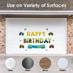 Big Dot Of Happiness Smash And Crash - Monster Truck - Peel And Stick Boy Birthday Party Decoration - Wall Decals Backdrop
