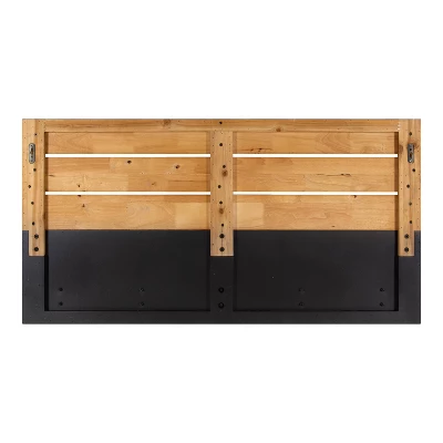 42" X 22" Samuels Decorative Wall Shelf With Hooks Rustic Brown/Black - Kate & Laurel All Things Decor 4 42" X 22" Samuels Decorative Wall Shelf With Hooks Rustic Brown/Black - Kate & Laurel All Things Decor - Image 2