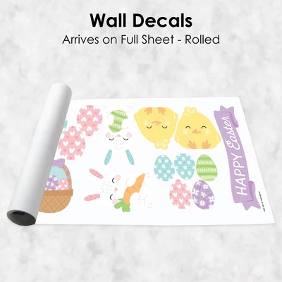 Big Dot Of Happiness Spring Easter Bunny - Peel And Stick Nursery And Home Decor Vinyl Wall Art Stickers - Wall Decals - Set Of 20 6 Big Dot Of Happiness Spring Easter Bunny - Peel And Stick Nursery And Home Decor Vinyl Wall Art Stickers - Wall Decals - Set Of 20 - Image 4