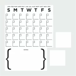 Dry Erase Calendar Peel And Stick Giant Wall Decal Set White/Black - RoomMates -Household Improvement Store GUEST 59ae8aa1 a904 4942 babf dc4edf966433