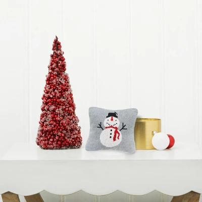 C&F Home 10" X 10" Snowman Knitted Christmas Holiday Throw Pillow 6 C&F Home 10" X 10" Snowman Knitted Christmas Holiday Throw Pillow - Image 4
