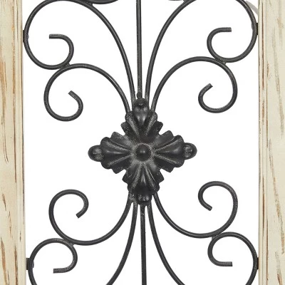 Set Of 2 Wood Scroll Arabesque Wall Decors Natural/Black - Olivia & May 5 Set Of 2 Wood Scroll Arabesque Wall Decors Natural/Black - Olivia & May - Image 3