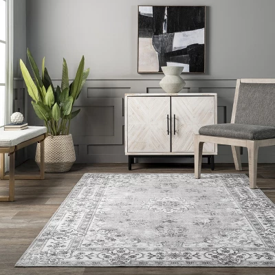 NuLOOM Ren Vintage Floral Machine Washable Area Rug 9 NuLOOM Ren Vintage Floral Machine Washable Area Rug - Image 7