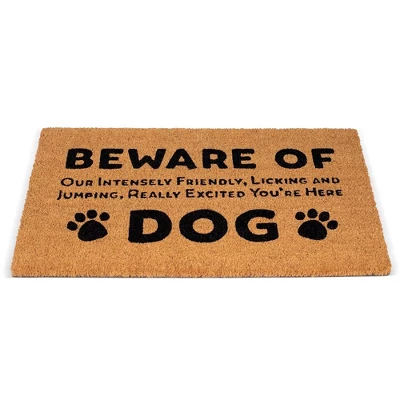 BirdRock Home Beware Of Dog Coir Front Door & Entry Doormat - 18" X 30" 4 BirdRock Home Beware Of Dog Coir Front Door & Entry Doormat - 18" X 30" - Image 2