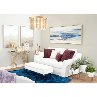 Set Of 2 Canvas Geode Glitter Flakes Framed Wall Arts With Gold Frame - CosmoLiving By Cosmopolitan 5 Set Of 2 Canvas Geode Glitter Flakes Framed Wall Arts With Gold Frame - CosmoLiving By Cosmopolitan - Image 3