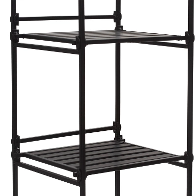 Organize It All 3 Tier Resin Ebonize Collection Square Shelf 4 Organize It All 3 Tier Resin Ebonize Collection Square Shelf - Image 2