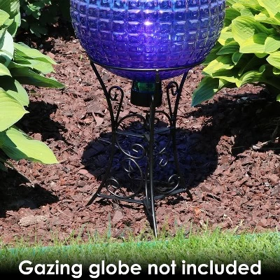Sunnydaze Decor Sunnydaze Indoor/Outdoor Decorative Steel Scroll Gazing Ball Stand For 10" Or 12" Outdoor Garden Gazing Globes - 11" H - Black 3 Sunnydaze Decor Sunnydaze Indoor/Outdoor Decorative Steel Scroll Gazing Ball Stand For 10" Or 12" Outdoor Garden Gazing Globes - 11" H - Black