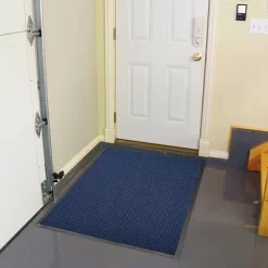 3'x4' Solid Dotted Doormat Blue/Black - HomeTrax