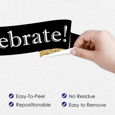 Big Dot Of Happiness Adult 60th Birthday - Gold - Peel And Stick Birthday Party Decoration - Wall Decals Backdrop 4 Big Dot Of Happiness Adult 60th Birthday - Gold - Peel And Stick Birthday Party Decoration - Wall Decals Backdrop - Image 2