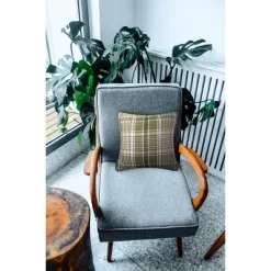 C&F Home 18" X 18" Dawson Green Plaid Spring Woven Throw Pillow -Household Improvement Store GUEST 631994e2 f87c 49f3 b8de 1f43a0930de9