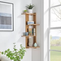 33" X 11.8" Alvar Corner 4 Tier Floating Ledge Column Wall Shelf - Danya B. -Household Improvement Store GUEST 64165616 7fbb 421f a2f7 0f340e26ec23