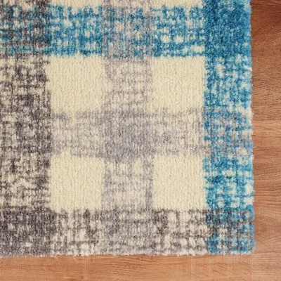 2'x3' ColorStar Sketch Plaid Door Mat Khaki - Bungalow Flooring 5 2'x3' ColorStar Sketch Plaid Door Mat Khaki - Bungalow Flooring - Image 3