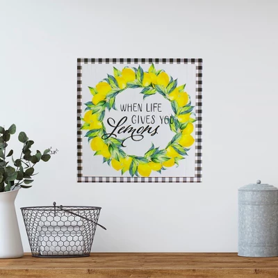 Northlight White And Black Gingham "When Life Gives You Lemons" Decorative Wall Art 13.75" 3 Northlight White And Black Gingham "When Life Gives You Lemons" Decorative Wall Art 13.75"