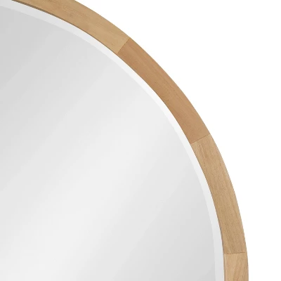 24" McLean Round Wall Mirror Natural - Kate & Laurel All Things Decor 4 24" McLean Round Wall Mirror Natural - Kate & Laurel All Things Decor - Image 2