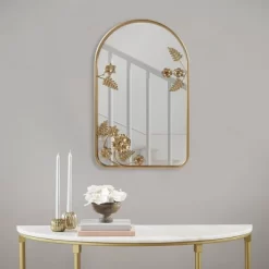 Adaline Arched Metal Floral Wall Mirror Gold - Madison Park 15 Adaline Arched Metal Floral Wall Mirror Gold - Madison Park -Household Improvement Store GUEST 67e90888 5d86 4bed bbed fc4e8b91c81a