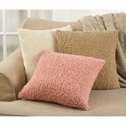 18"x18" Faux Fur Square Pillow Cover Pink - Saro Lifestyle -Household Improvement Store GUEST 682e0b50 1dbc 40ef 8d47 a99bc49d4e58