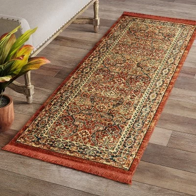 Damask Woven Persian With Fringe Rug - Threshold 4 Damask Woven Persian With Fringe Rug - Threshold - Image 2