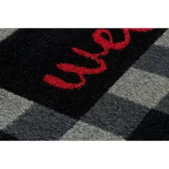 1'4" X 2'4" Buffalo Plaid Welcome Indoor/Outdoor Coir Doormat Red/Black/Gray - Entryways 6 1'4" X 2'4" Buffalo Plaid Welcome Indoor/Outdoor Coir Doormat Red/Black/Gray - Entryways -Household Improvement Store GUEST 6b8315c3 4ea5 4210 bfd0 6716ad245179