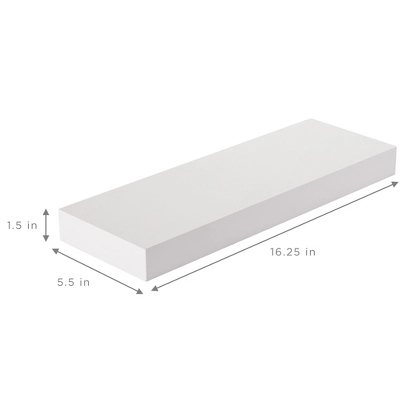 Sorbus Rustic Wood Hanging Rectangle Wall Shelves 4 Sorbus Rustic Wood Hanging Rectangle Wall Shelves - Image 2