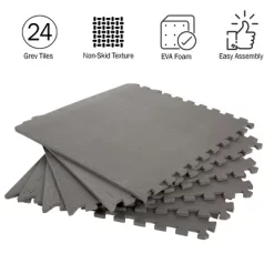 Foam Flooring Tiles 24-Pack Interlocking EVA Foam Pieces Non-Toxic Floor Padding For Playroom Gym Or Basement By Stalwart (Gray) 10 Foam Flooring Tiles 24-Pack Interlocking EVA Foam Pieces Non-Toxic Floor Padding For Playroom Gym Or Basement By Stalwart (Gray) -Household Improvement Store GUEST 6e711ccf 1fac 49cc a1ac d71b020a5a99