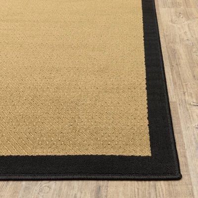 Lindos Neutral Border Rug Beige/Black - Captiv8e Designs 4 Lindos Neutral Border Rug Beige/Black - Captiv8e Designs - Image 2