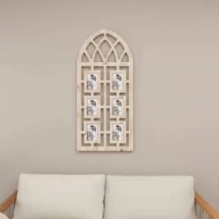 Wood 6 Slot Wall Photo Frame With Window Arch Shape Light Brown - Olivia & May 28 Wood 6 Slot Wall Photo Frame With Window Arch Shape Light Brown - Olivia & May -Household Improvement Store GUEST 7077c166 af88 44b5 bdbc 5620131d8ec6