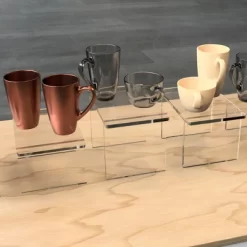 Azar Displays Clear Acrylic 22"W X 10"D X 3"H 1/2" Thick Deluxe Riser W/ Bumpers -Household Improvement Store GUEST 70ba952a 5961 4ac2 bd0f 6d2e2479e51a