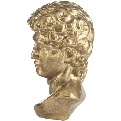 Dahlia Studios People Bust 10 1/2" High Shiny Gold Decorative Figurine 6 Dahlia Studios People Bust 10 1/2" High Shiny Gold Decorative Figurine - Image 4