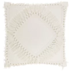 18"x18" Diamond Square Throw Pillow With Fringe - Nicole Curtis -Household Improvement Store GUEST 7165b605 b313 4f01 8724 08cc40a6d14d