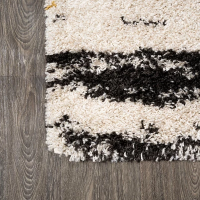 Nova Modern Bold Strie' Shag Area Rug - JONATHAN Y 5 Nova Modern Bold Strie' Shag Area Rug - JONATHAN Y - Image 3