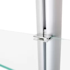 3 Tier Wall Mount Adjustable Glass Shelving Unit With Aluminum Bars - Danya B. -Household Improvement Store GUEST 721bec19 5ca2 419d 8123 8c0d00b26d1c