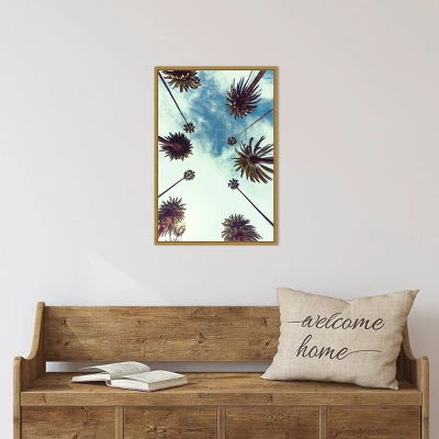16" X 23" Palm Sky 2 By Design Fabrikken Framed Canvas Wall Art - Amanti Art 6 16" X 23" Palm Sky 2 By Design Fabrikken Framed Canvas Wall Art - Amanti Art - Image 4