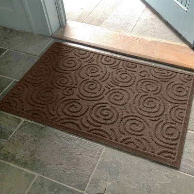 2'x3' Aqua Shield Swirls Indoor/Outdoor Doormat Dark Brown - Bungalow Flooring 3 2'x3' Aqua Shield Swirls Indoor/Outdoor Doormat Dark Brown - Bungalow Flooring