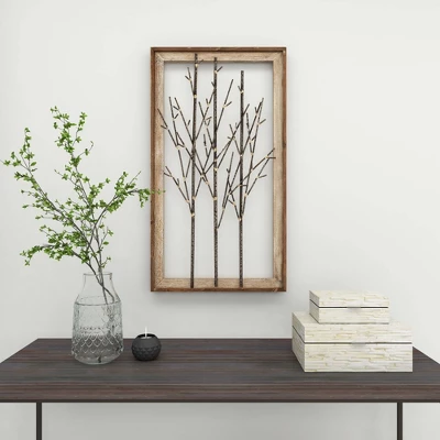 Contemporary Metal Nature Wall Decor Brown - Olivia & May 11 Contemporary Metal Nature Wall Decor Brown - Olivia & May - Image 9