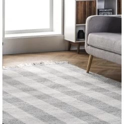 NuLOOM Ellis Hand Woven Farmhouse Plaid Fringe Area Rug -Household Improvement Store GUEST 756bcb21 d9f0 4c58 95c5 713e796ca840