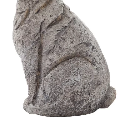 20" X 11" Magnesium Oxide Country Rabbit Garden Sculpture Gray - Olivia & May 4 20" X 11" Magnesium Oxide Country Rabbit Garden Sculpture Gray - Olivia & May - Image 2