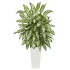 Nearly Natural 43-in Silver Queen Artificial Plant In White Tower Planter 2 Nearly Natural 43-in Silver Queen Artificial Plant In White Tower Planter -Household Improvement Store GUEST 7b38672f 87a0 4e19 bd0b 2ce1bfcfc3fd