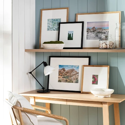 21.24" X 27.24" Matted To 11" X 14" Gallery Frame Natural Wood - Threshold™ Designed With Studio McGee 3 21.24" X 27.24" Matted To 11" X 14" Gallery Frame Natural Wood - Threshold™ Designed With Studio McGee