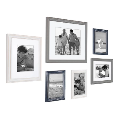 6pc Bordeaux Frame Boxs White/Black/Gray - Kate & Laurel All Things Decor 3 6pc Bordeaux Frame Boxs White/Black/Gray - Kate & Laurel All Things Decor