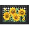 Briarwood Lane Checkered Sunflowers Summer Doormat Everyday Floral Indoor Outdoor 30" X 18"