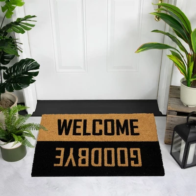 Northlight Natural Coir "Welcome Goodbye" Outdoor Doormat 18" X 30" 3 Northlight Natural Coir "Welcome Goodbye" Outdoor Doormat 18" X 30"