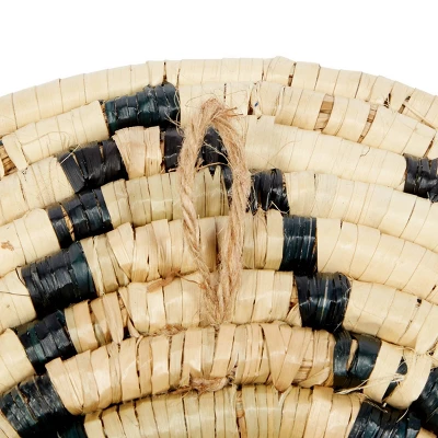 Set Of 3 Seagrass Plate Handmade Basket Wall Decors Brown - Olivia & May 6 Set Of 3 Seagrass Plate Handmade Basket Wall Decors Brown - Olivia & May - Image 4