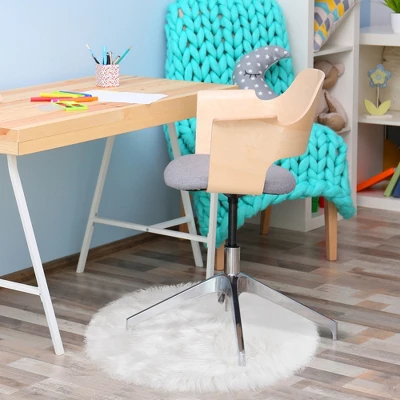 PiccoCasa Office Home Bedroom Faux Sheepskin Puffy Plush Area Soft Warm Floor Mat 1 Pc 4 PiccoCasa Office Home Bedroom Faux Sheepskin Puffy Plush Area Soft Warm Floor Mat 1 Pc - Image 2