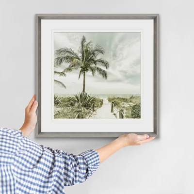 Americanflat Path To The Beach 20"x20" Pewter Framed Print Under Glass 4 Americanflat Path To The Beach 20"x20" Pewter Framed Print Under Glass - Image 2