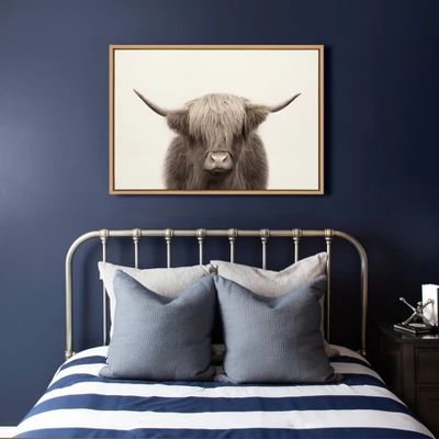 23" X 33" Sylvie Highland Cow Color Framed Canvas By The Creative Bunch Studio Natural - Kate And Laurel 7 23" X 33" Sylvie Highland Cow Color Framed Canvas By The Creative Bunch Studio Natural - Kate And Laurel - Image 5
