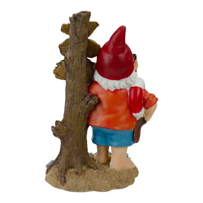 Northlight 10.5" Red And Blue Beach Gnome Outdoor Garden Statue 5 Northlight 10.5" Red And Blue Beach Gnome Outdoor Garden Statue - Image 3