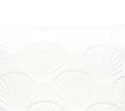 C&F Home Shells White Velvet Pillow